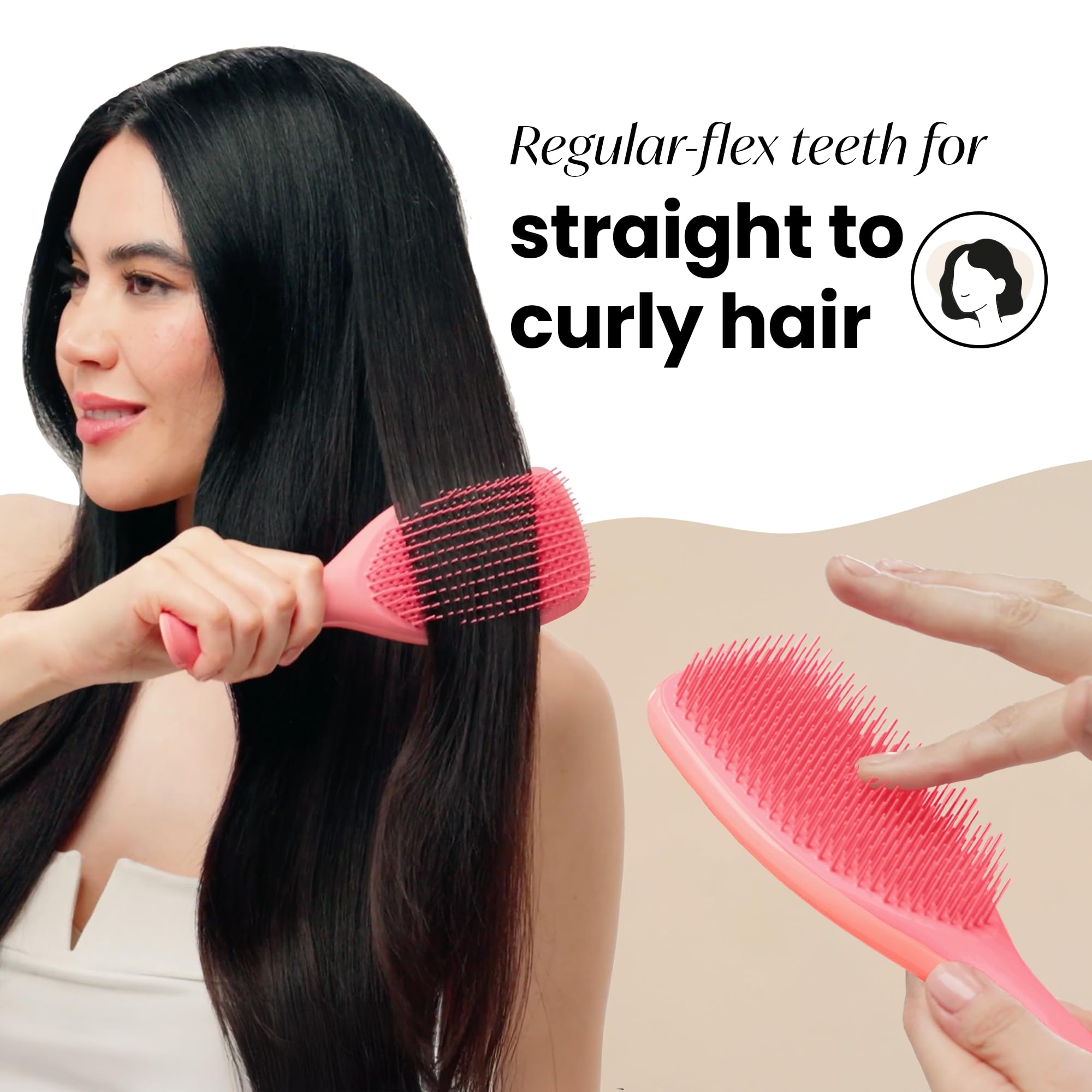 Foto 4 pulgar | Cepillo Para El Cabello Tangle Teezer Large Ultimate Detangler Coral Pink - Venta Internacional.