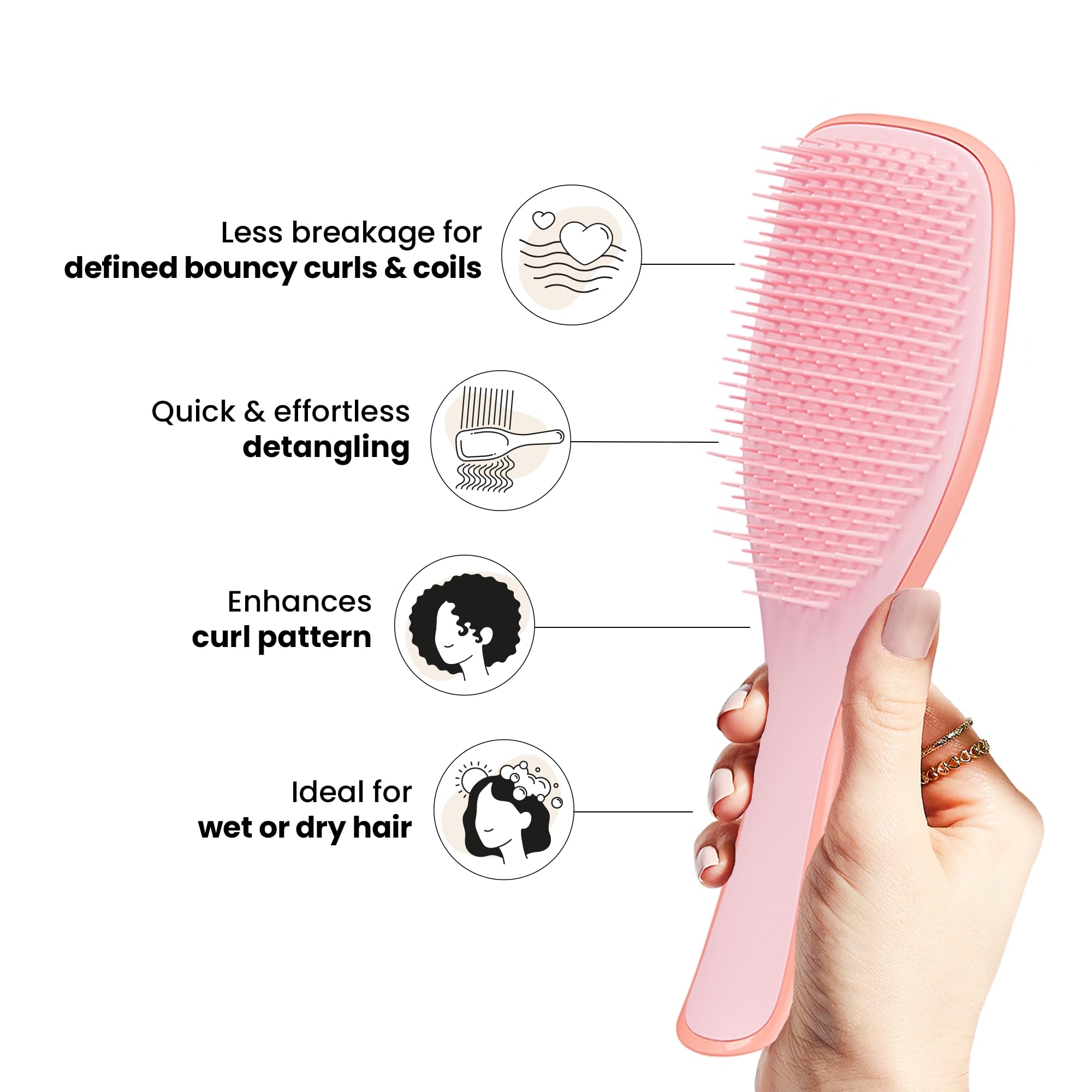 Foto 5 pulgar | Cepillo De Pelo Tangle Teezer Ultimate Detangler Para Cabello Rizado - Venta Internacional.