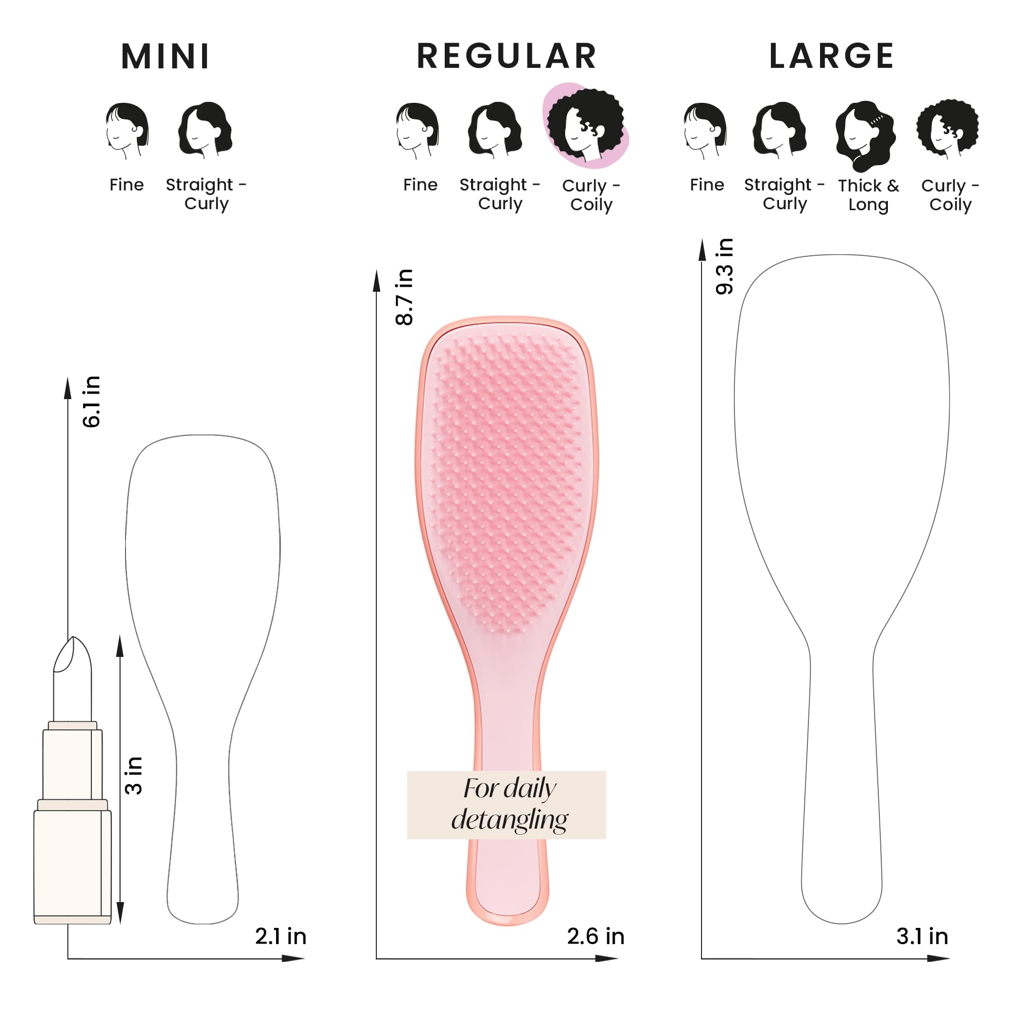 Foto 8 pulgar | Cepillo De Pelo Tangle Teezer Ultimate Detangler Para Cabello Rizado - Venta Internacional.