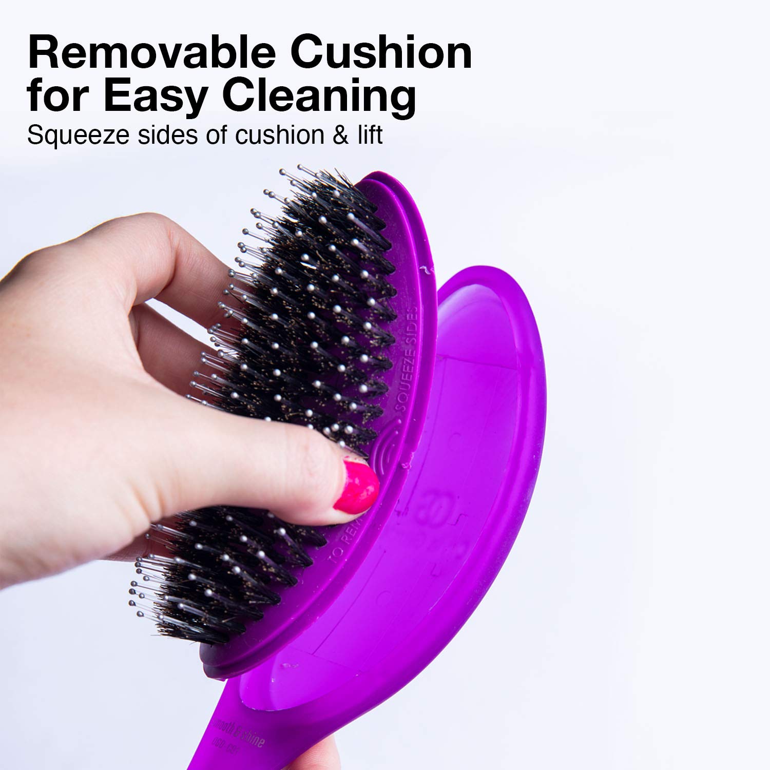 Foto 6 pulgar | Brush Collection Olivia Garden Og, Cojín Extraíble, Color Morado - Venta Internacional.