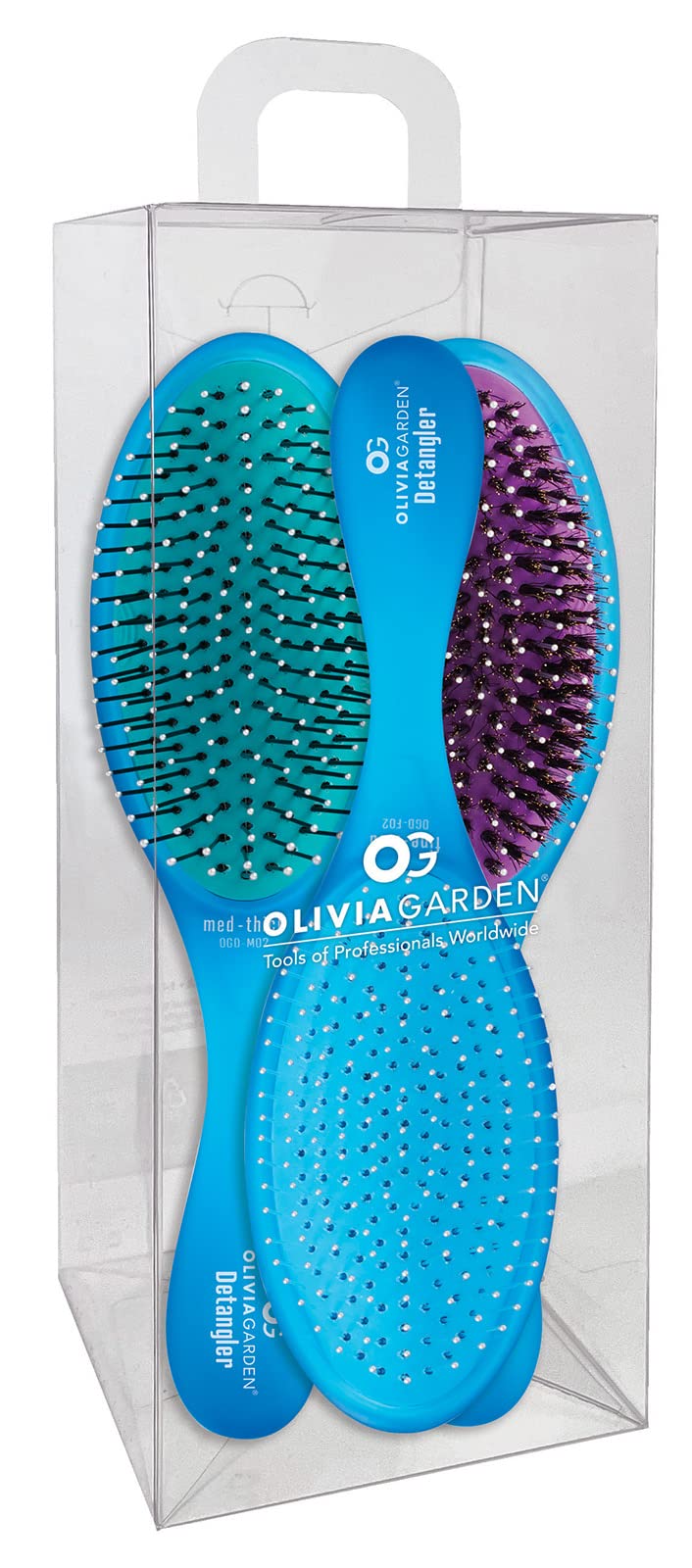 Brush Collection Olivia Garden Og, Cojín Extraíble, Color Azul - Venta Internacional.