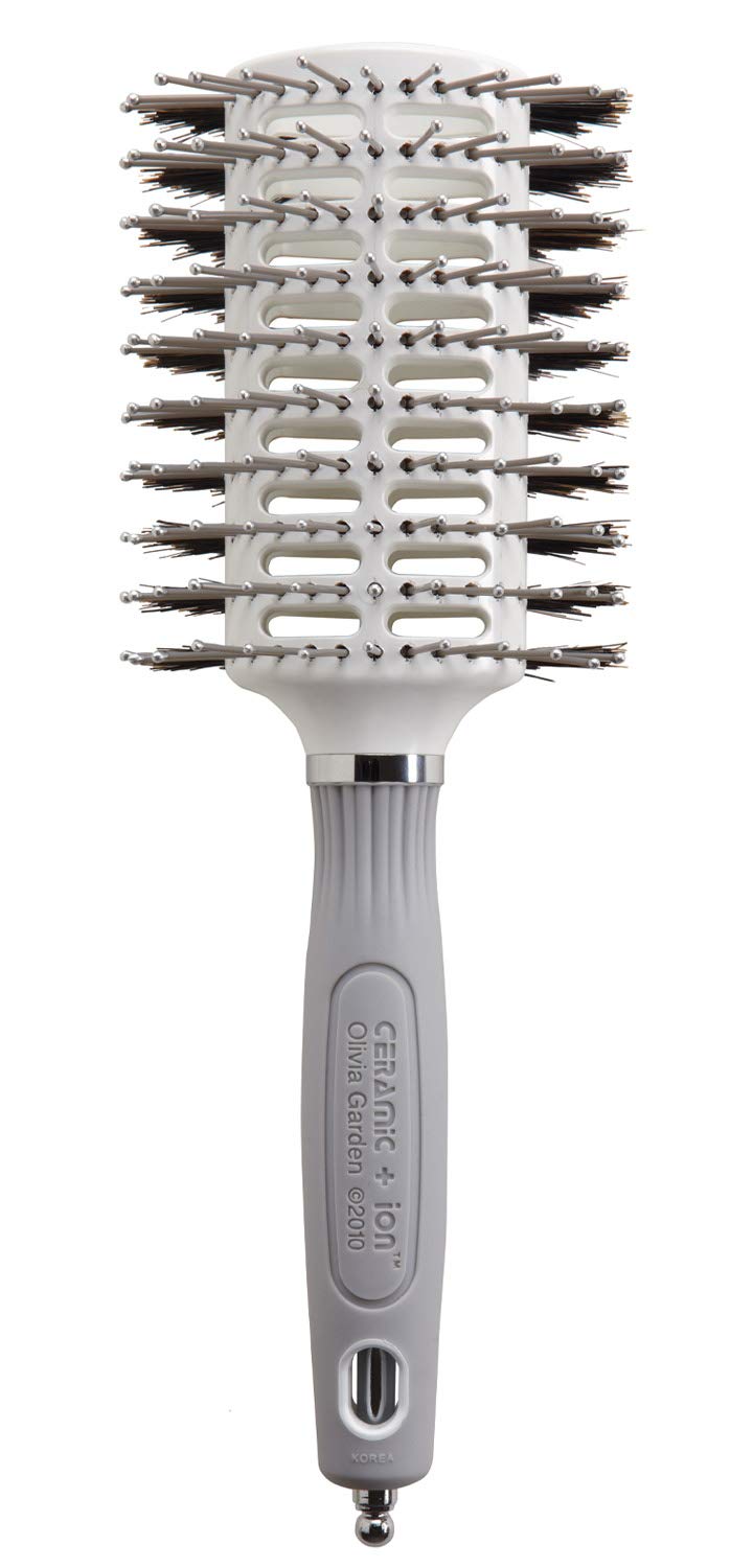 Foto 3 pulgar | Cepillo De Pelo Olivia Garden Turbo Vent, Ovalado, Doble, Con 100% Pelo De Jabalí - Venta Internacional.