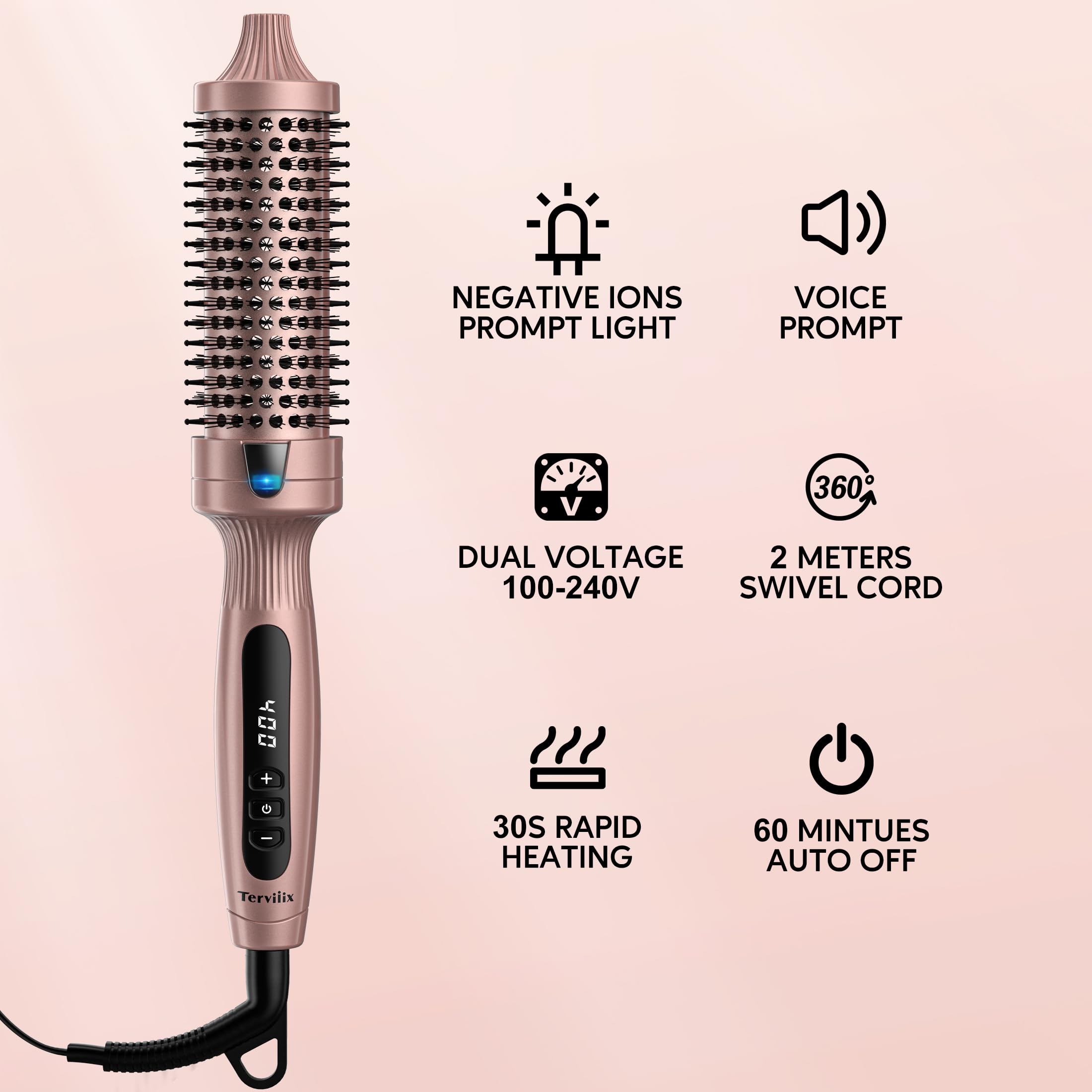 Foto 7 | Cepillo Térmico Terviiix Get Voluminous Style Para Cerámica De 1.5 Pulgadas - Venta Internacional.