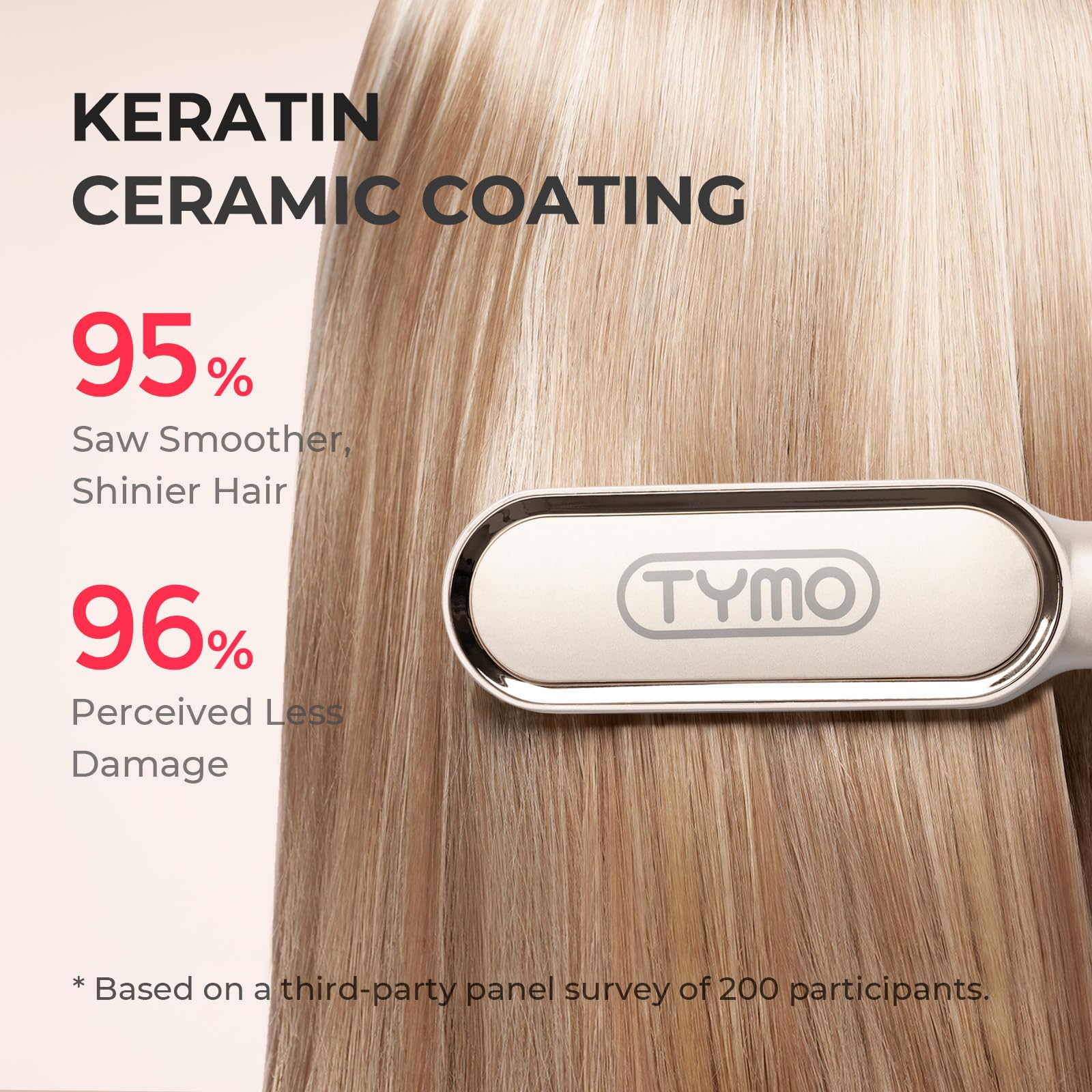 Foto 4 pulgar | Cepillo Alisador de Pelo Tymo Ring con Revestimiento Cerámico de Queratina - Venta Internacional