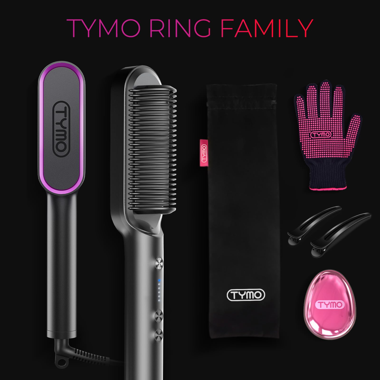 Foto 6 pulgar | Plancha de Cerámica Tymo Ring para Alisar y Dar Volumen al Cabello - Venta Internacional