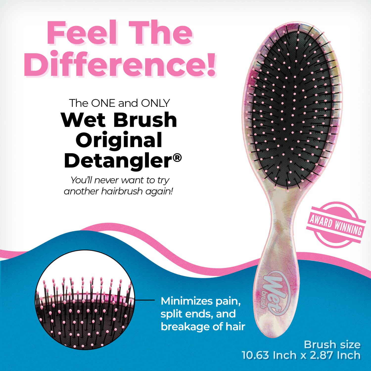 Foto 3 pulgar | Pincel Para Cabello Wet Brush Original Detangler Tie Dye Blush - Venta Internacional.