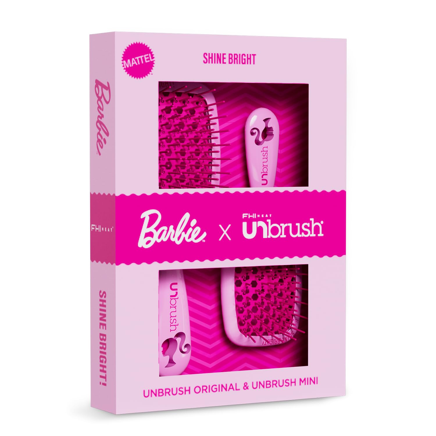 Foto 3 pulgar | Pincel Desenredante Duo Fhi Heat Unbrush Barbie Shine Bright - Venta Internacional.