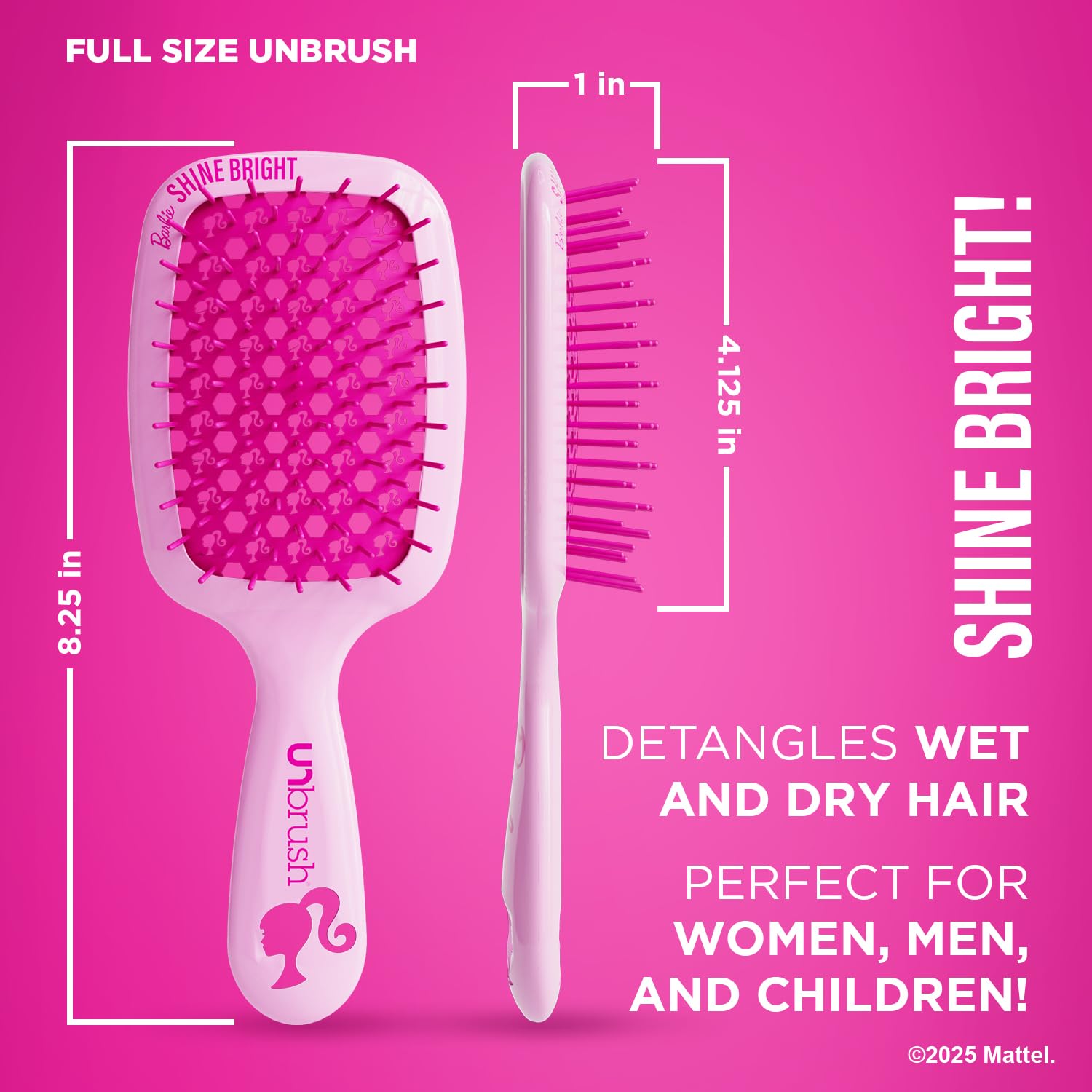 Foto 6 pulgar | Pincel Desenredante Duo Fhi Heat Unbrush Barbie Shine Bright - Venta Internacional.