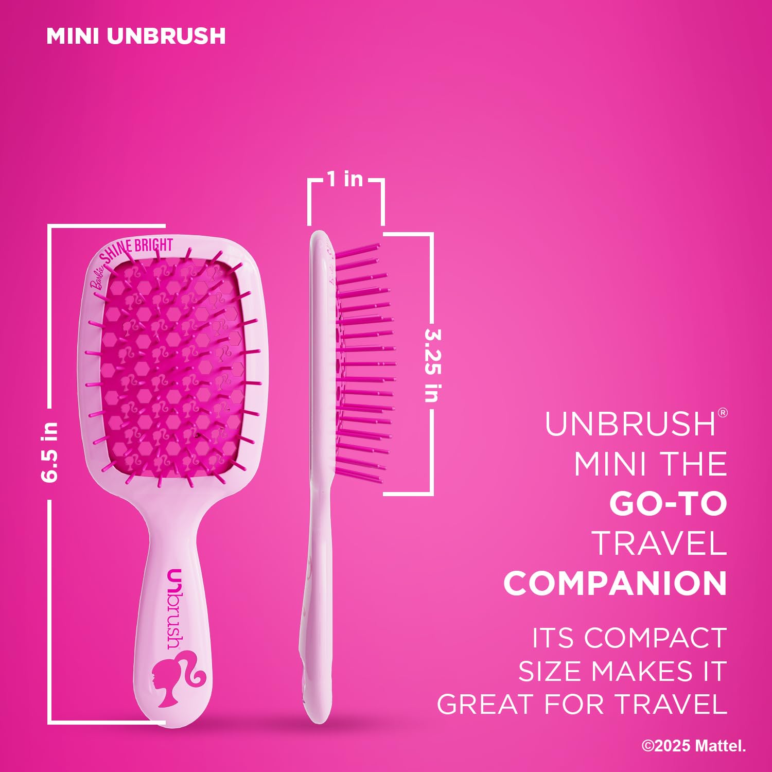 Foto 7 pulgar | Pincel Desenredante Duo Fhi Heat Unbrush Barbie Shine Bright - Venta Internacional.