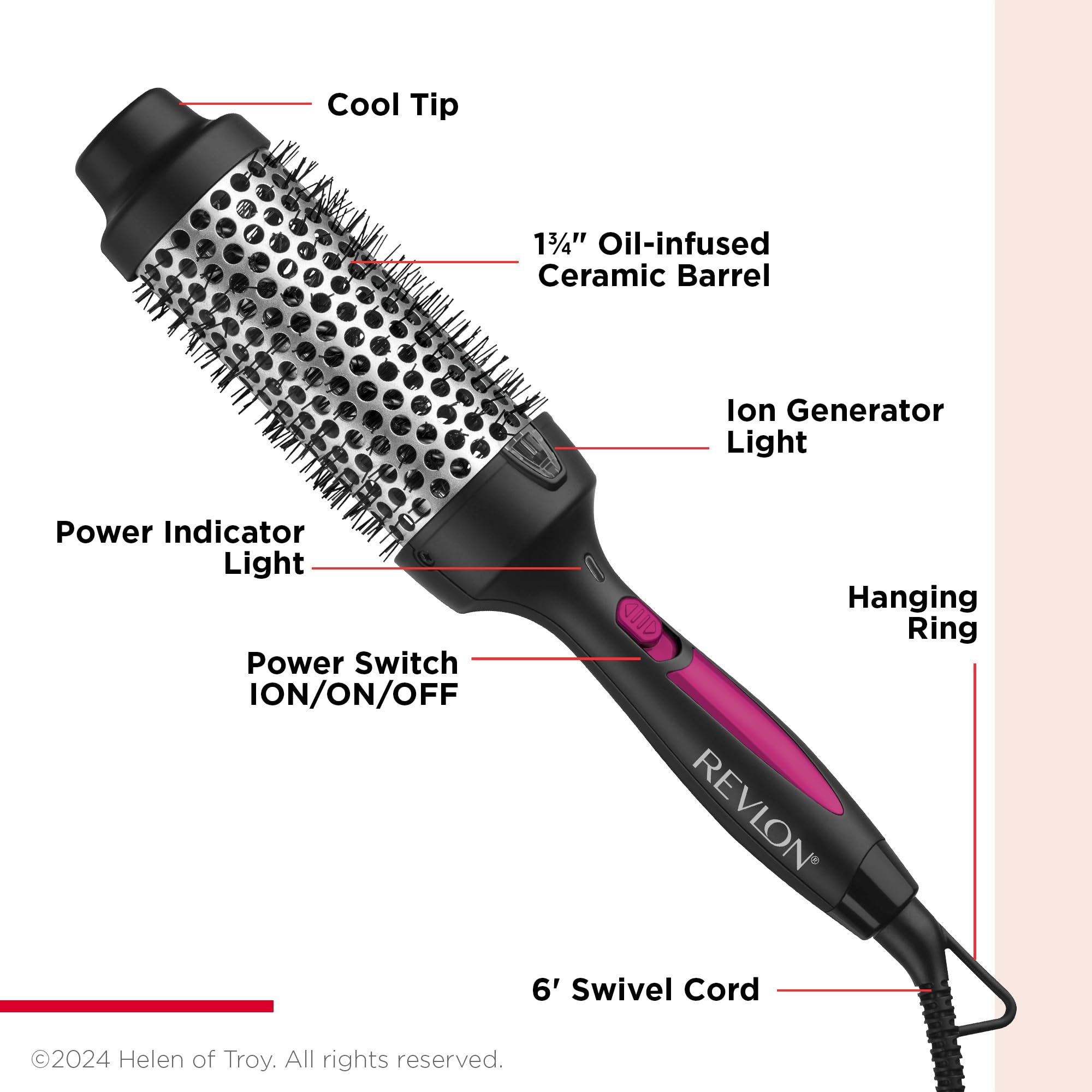 Foto 6 pulgar | El Moldeador Caliente Hot Brush Revlon Perfect Match Reduce El Encrespamiento - Venta Internacional.