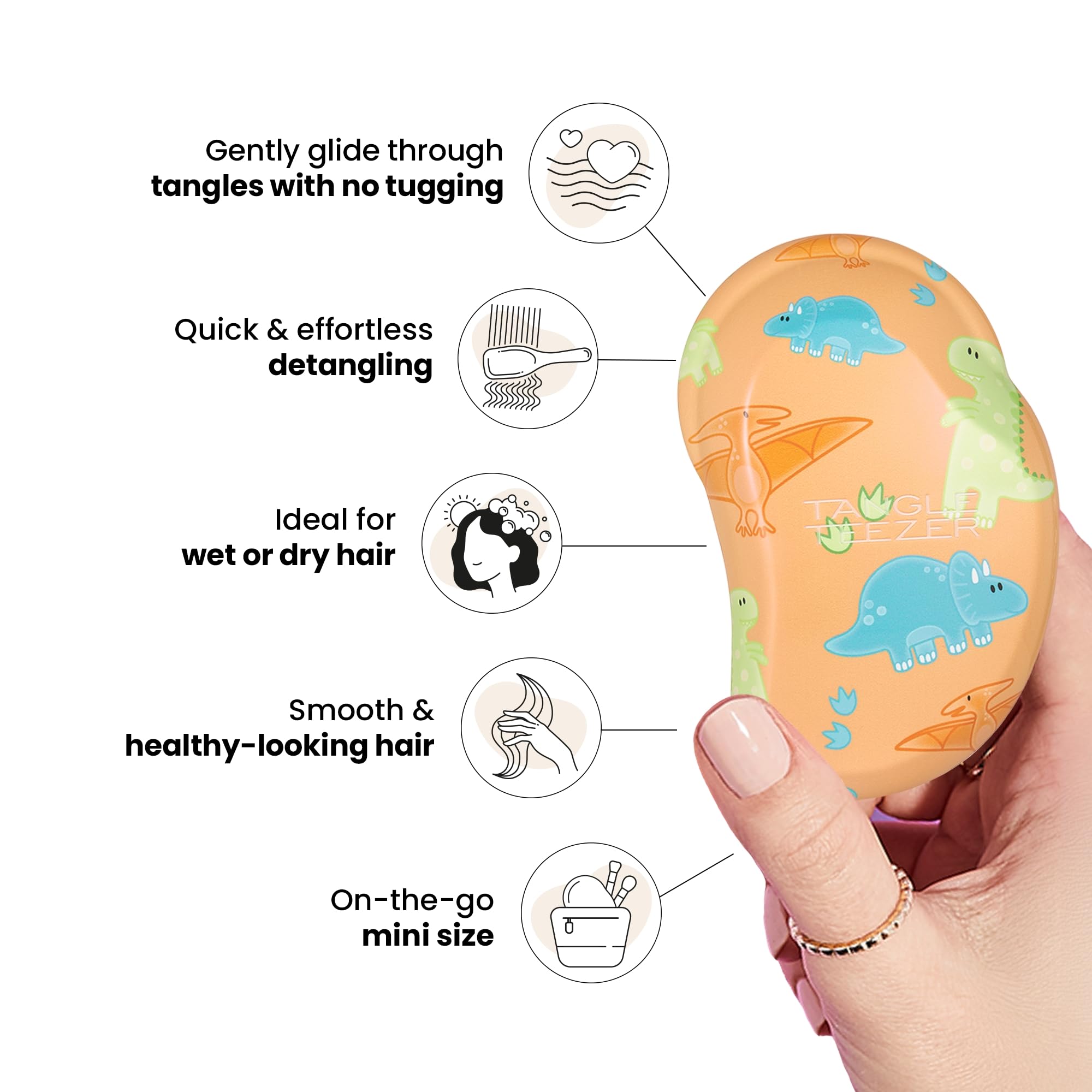 Foto 6 pulgar | Cepillo De Pelo Tangle Teezer Original Detangler Dino Mighty - Venta Internacional.