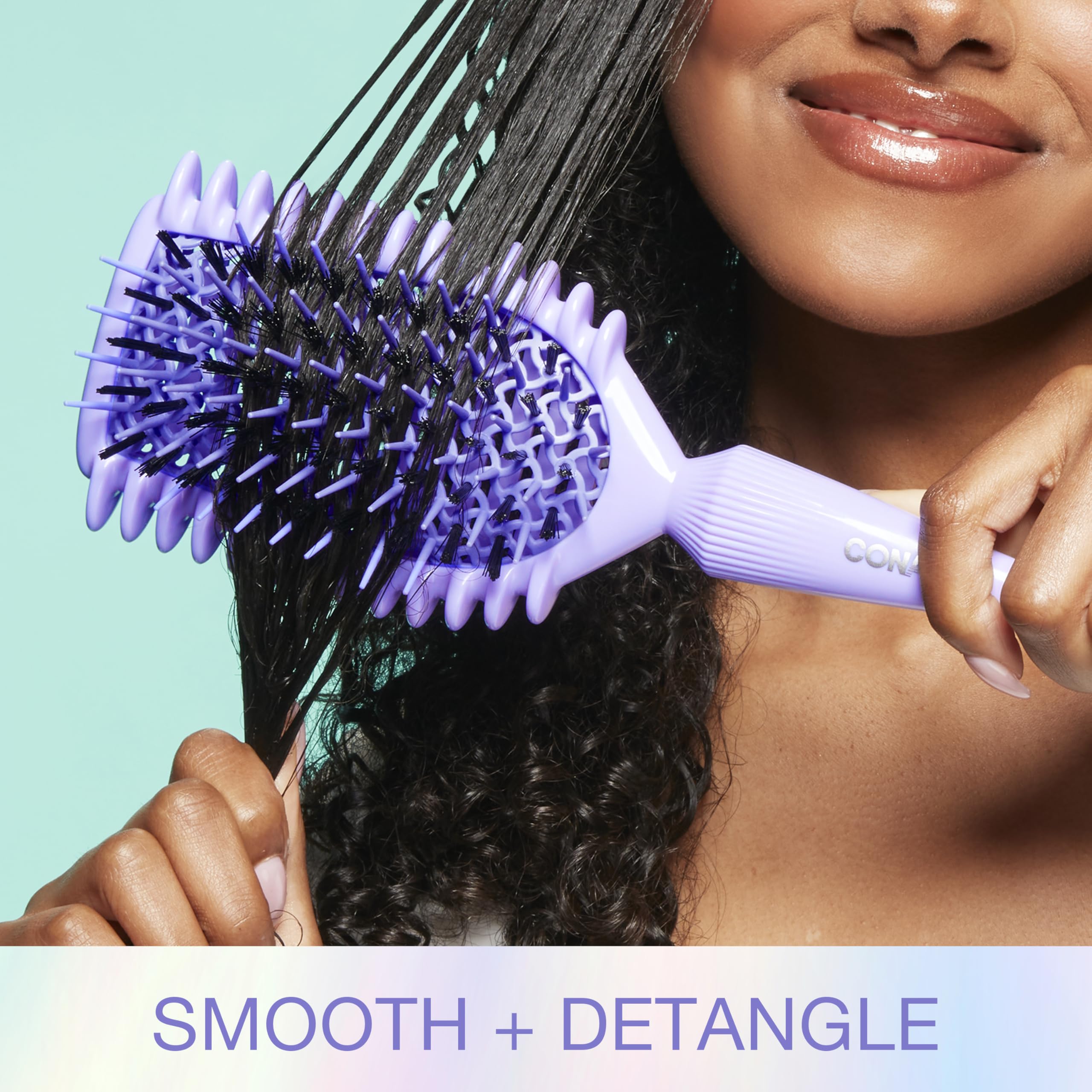 Foto 3 pulgar | Cepillo Conair Curl Define Pro Para Cabello Rizado - Púrpura - Venta Internacional.