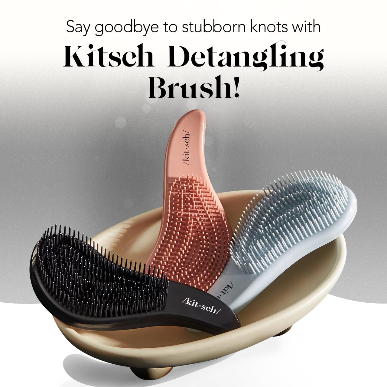 Foto 6 pulgar | Cepillo Desenredante Kitsch Para Cabello Seco Y Húmedo Para Adultos Y Niños, Color Negro - Venta Internacional.