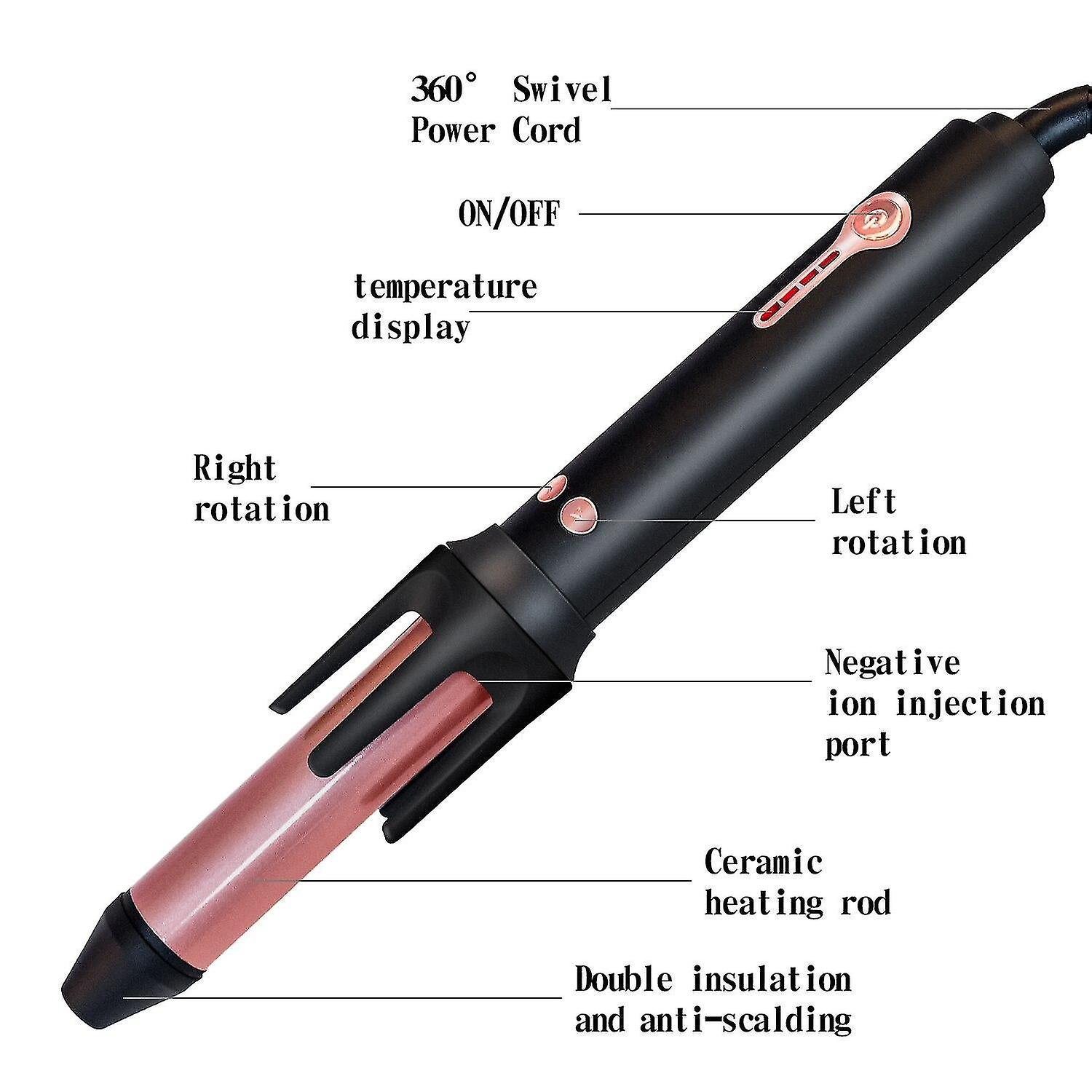 Foto 3 pulgar | Rizador De Pelo Automático Huoguo Para Lazy Curls 34w 110-240v - Venta Internacional.