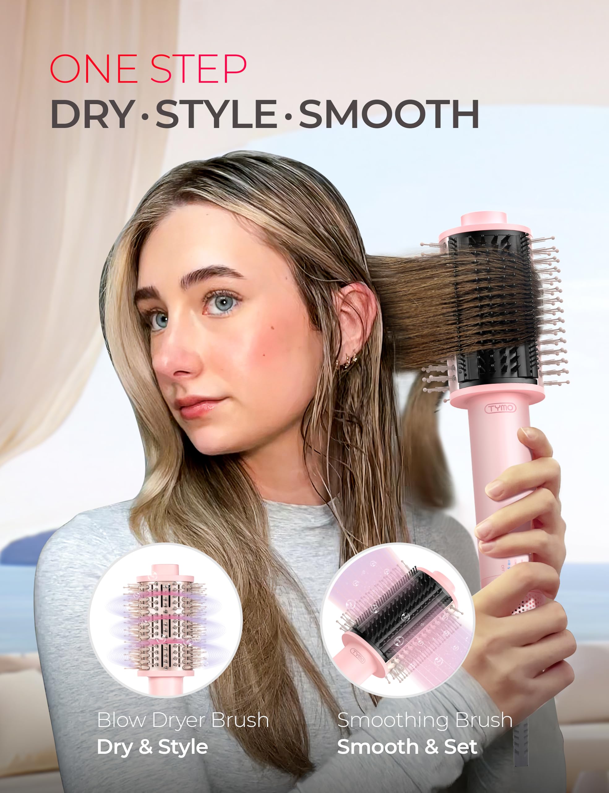 Foto 2 | Cepillo Para Secador De Pelo Tymo Compact De Secado Rápido Con Coanda Airflow - Venta Internacional.