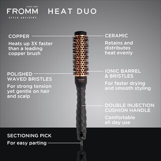 Foto 2 | Cepillo Redondo Fromm Heat Duo Copper X Ceramic 1 Para Cabello - Venta Internacional.