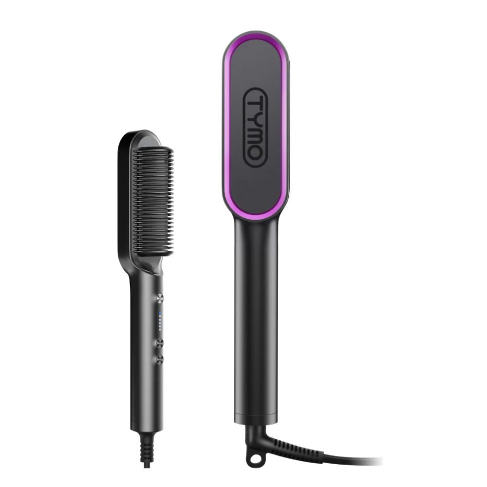 Foto 2 pulgar | Cepillo Peine Alaciador Eléctrico Tymo Ring Plancha Cabello Negro Y Púrpura