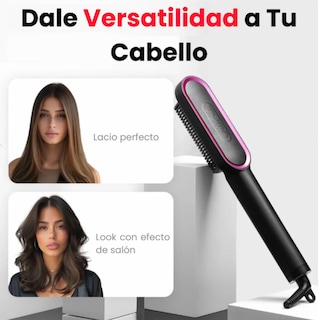 Foto 3 | Cepillo Peine Alaciador Eléctrico Tymo Ring Plancha Cabello Negro Y Púrpura