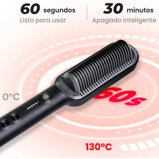 Foto 5 | Cepillo Peine Alaciador Eléctrico Tymo Ring Plancha Cabello Negro Y Púrpura