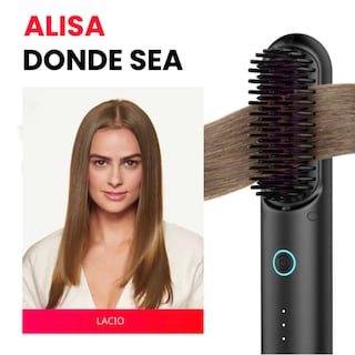 Foto 3 | Cepillo Peine Alaciador Eléctrico Inalambrico Para Cabello Tymo Portapro Eco Negro