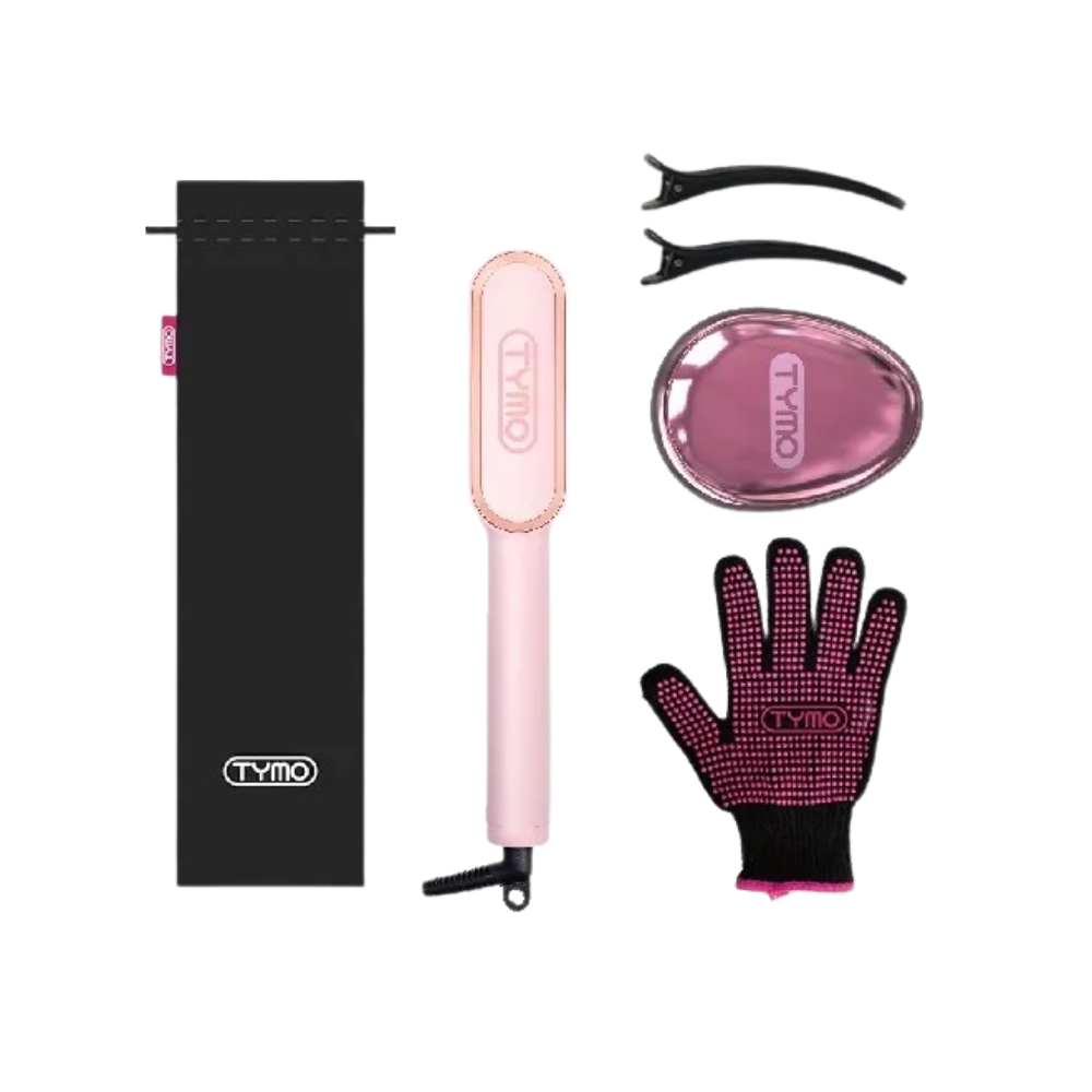 Foto 6 pulgar | Cepillo Peine Alaciador Alisador Eléctrico Para Cabello Tymo Ring Rosa Plancha Para Cabello