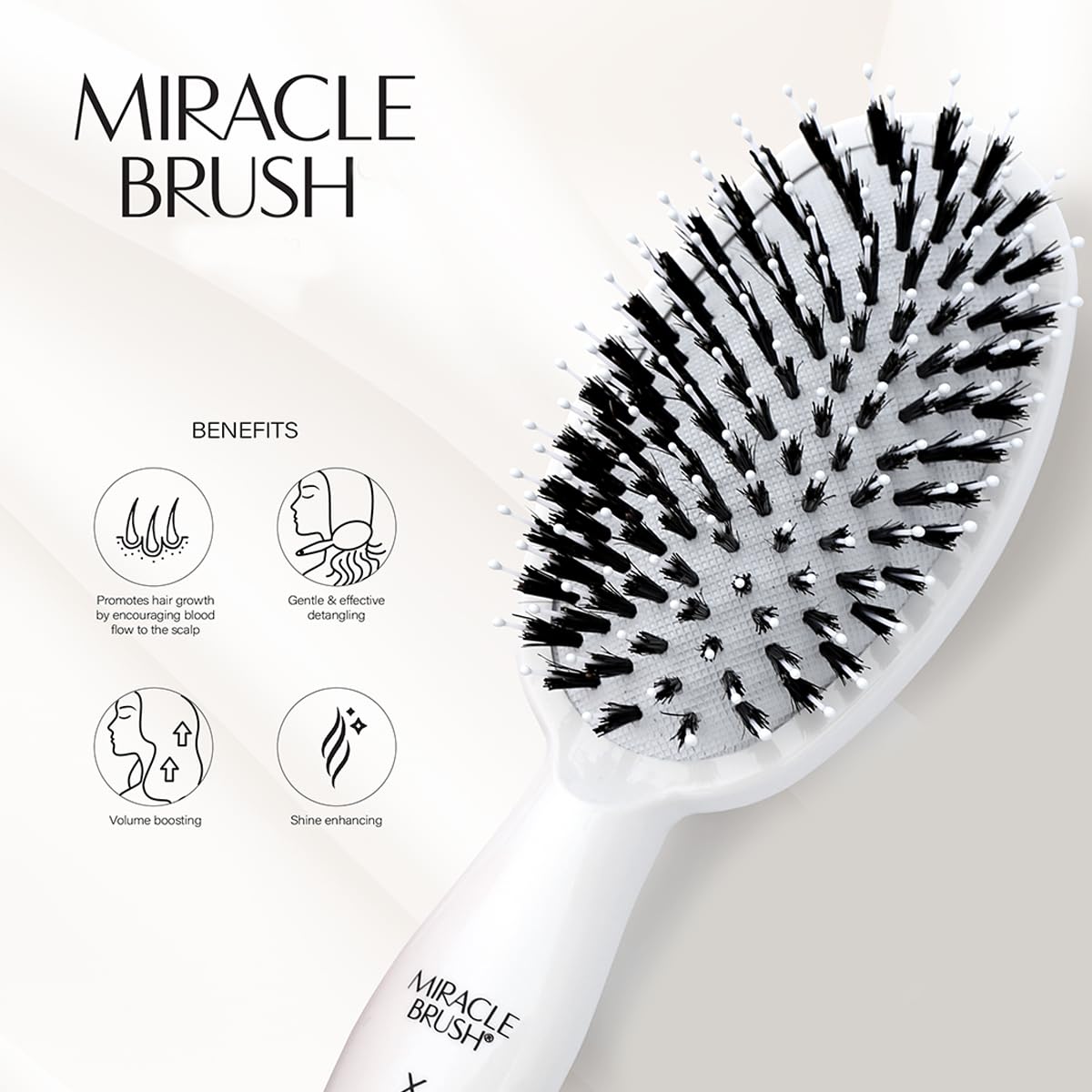 Foto 7 pulgar | Cepillo De Pelo Con Forma De Paleta Hairtamin Miracle Para Todo Tipo De Cabello - Venta Internacional.