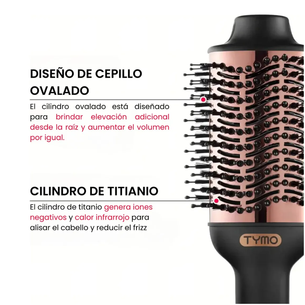 Foto 7 pulgar | Cepillo Secador Alaciador Electrico Tymo Voluminizer Secador Color Gold