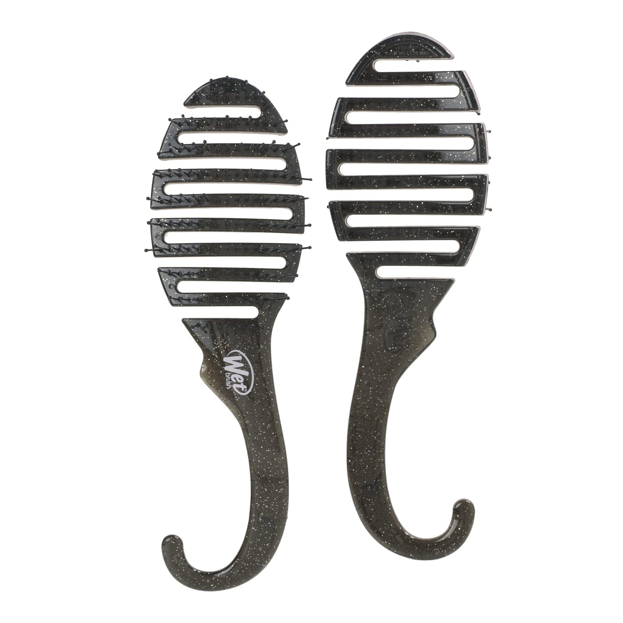 Foto 2 pulgar | Cepillo Para Cabello  Cepillo Húmedo  Desenredante De Ducha  Purpurina Negra - Venta Internacional.