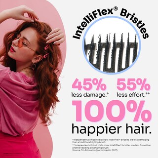 Foto 3 | Cepillo Para Cabello Cepillo Húmedo Desenredante De Ducha Purpurina Negra - Venta Internacional.