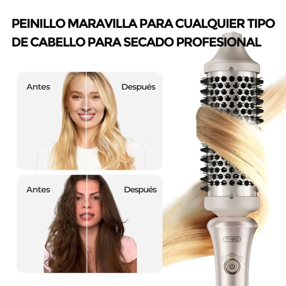 Foto 4 pulgar | Cepillo Térmico 3 En 1 Tymo Stylux – Alaciador Rizador Volumen Con Doble Voltaje