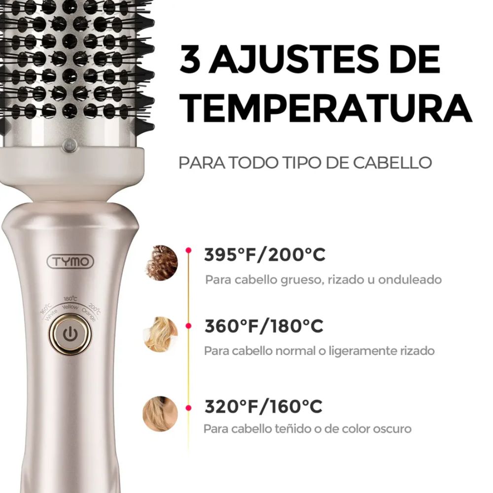 Foto 5 pulgar | Cepillo Térmico 3 En 1 Tymo Stylux – Alaciador Rizador Volumen Con Doble Voltaje