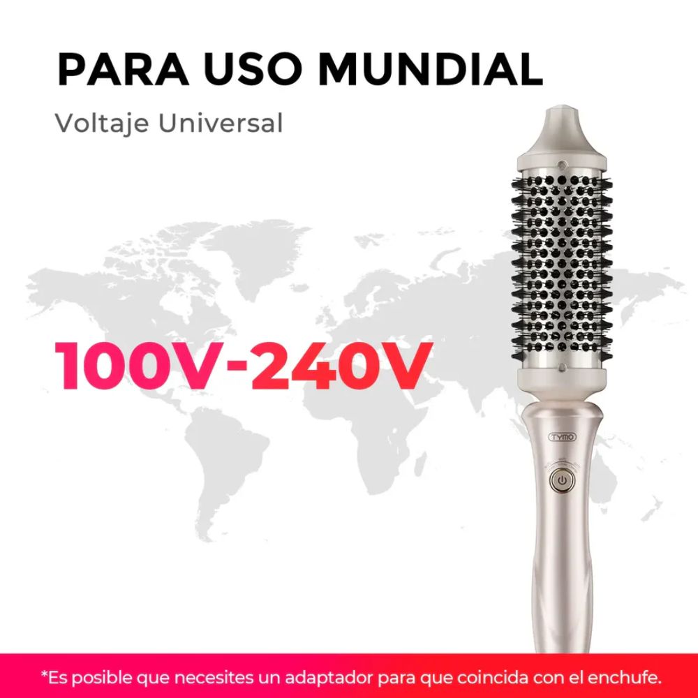 Foto 6 pulgar | Cepillo Térmico 3 En 1 Tymo Stylux – Alaciador Rizador Volumen Con Doble Voltaje