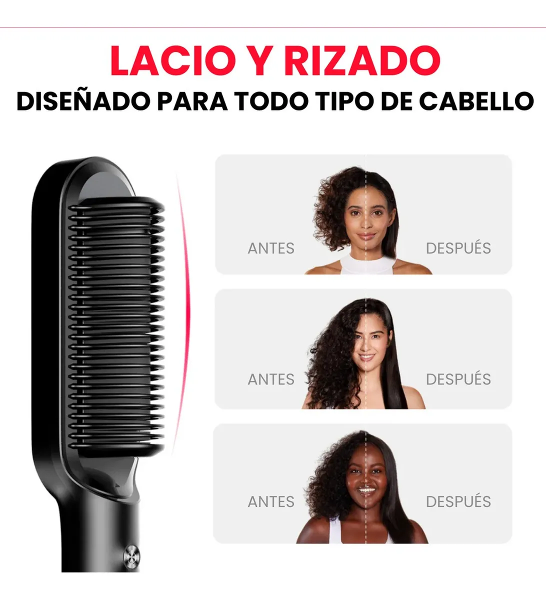 Foto 5 pulgar | Kit Cepillo Peine Tymo Ring Y Secadora Para Cabello Airhype