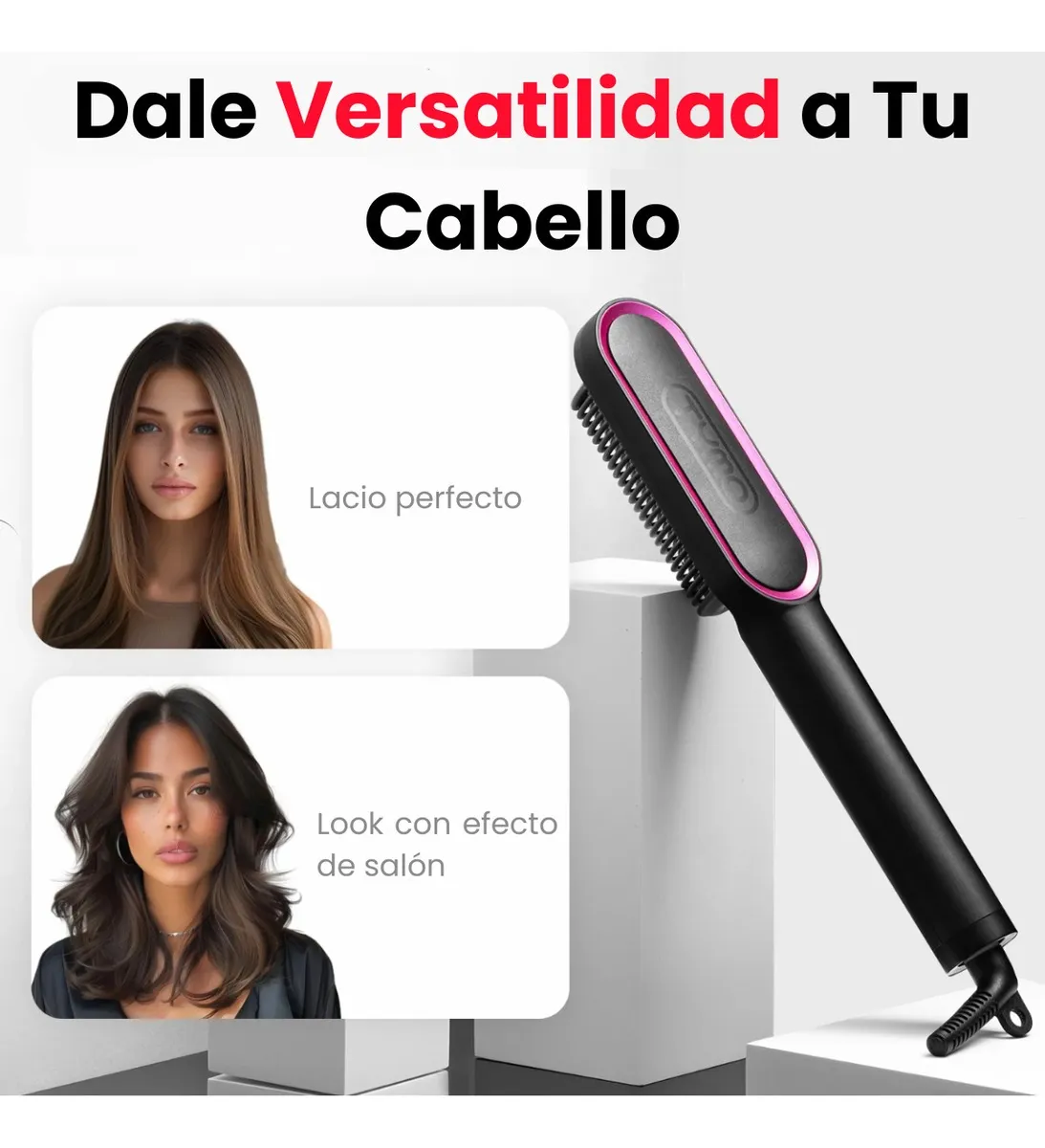 Foto 4 pulgar | Kit Cepillo Electrico Tymo Ring Y Rizadora Tenaza De Cabello