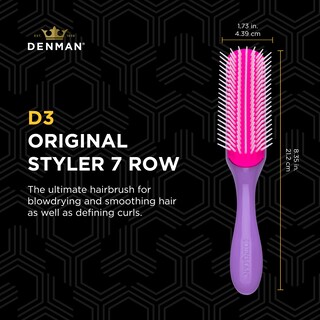 Foto 2 | Cepillo De Pelo Denman D3 Para Peinado Rizado Violeta Africano - Venta Internacional.