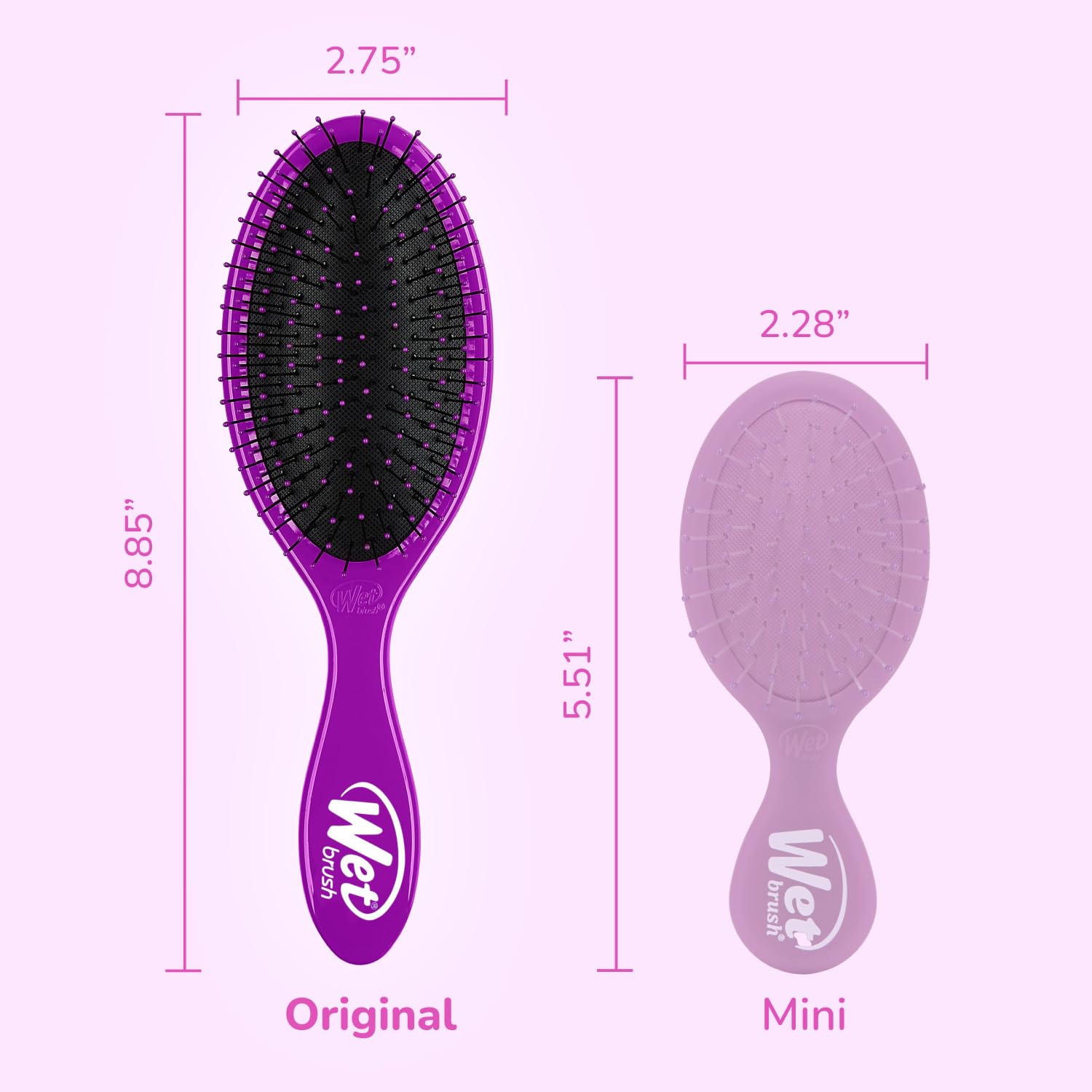 Foto 5 pulgar | Cepillo De Pelo Húmedo Original Detangling Purple (paquete De 2) - Venta Internacional.