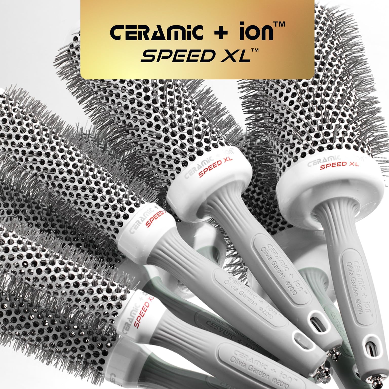 Foto 8 pulgar | Cepillo Redondo Olivia Garden Ceramic + Ion Speed Xl Cixl-25 - Venta Internacional.