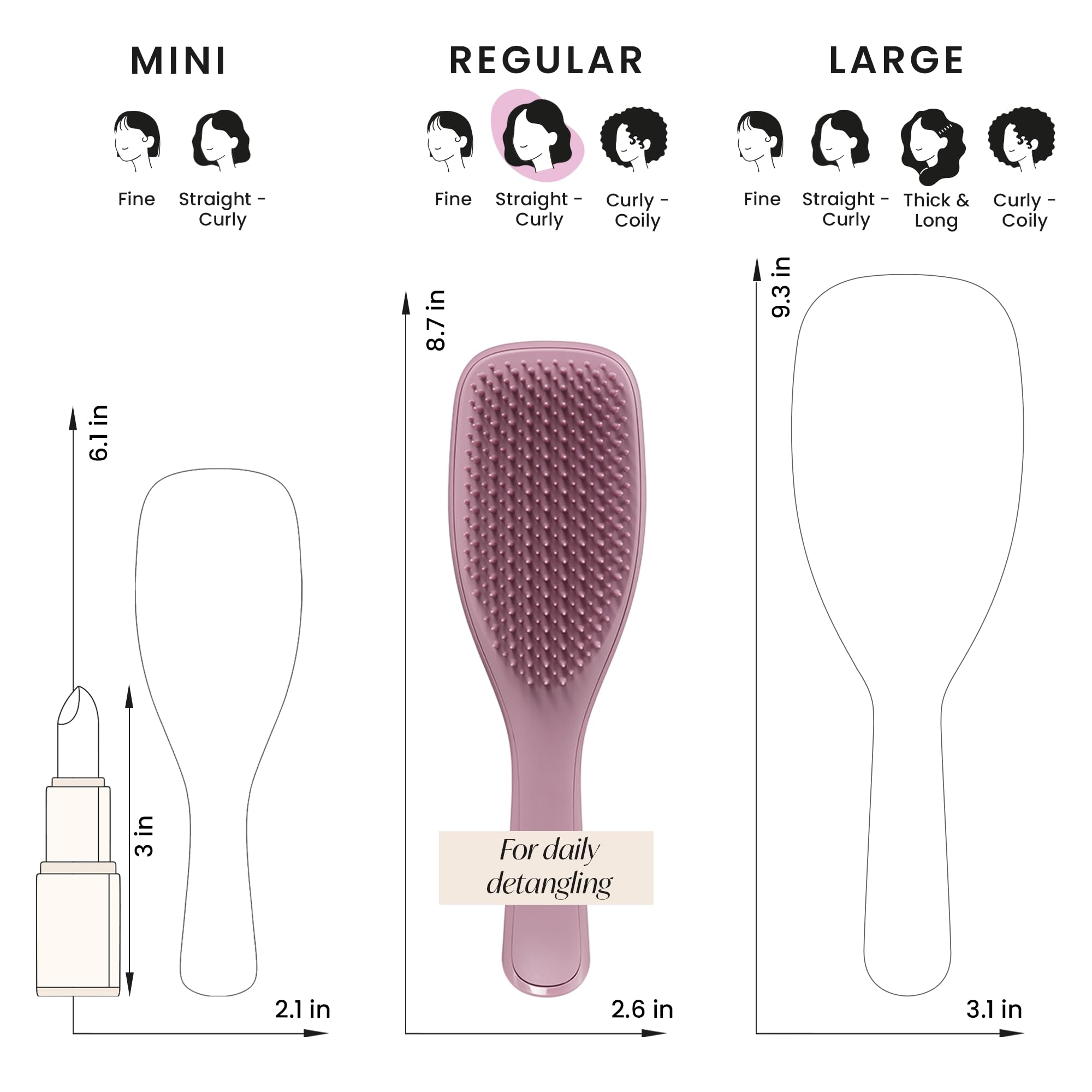 Foto 7 | Brocha Desenredante Para Enredos  De Base Vegetal Ultimate Purple - Venta Internacional.