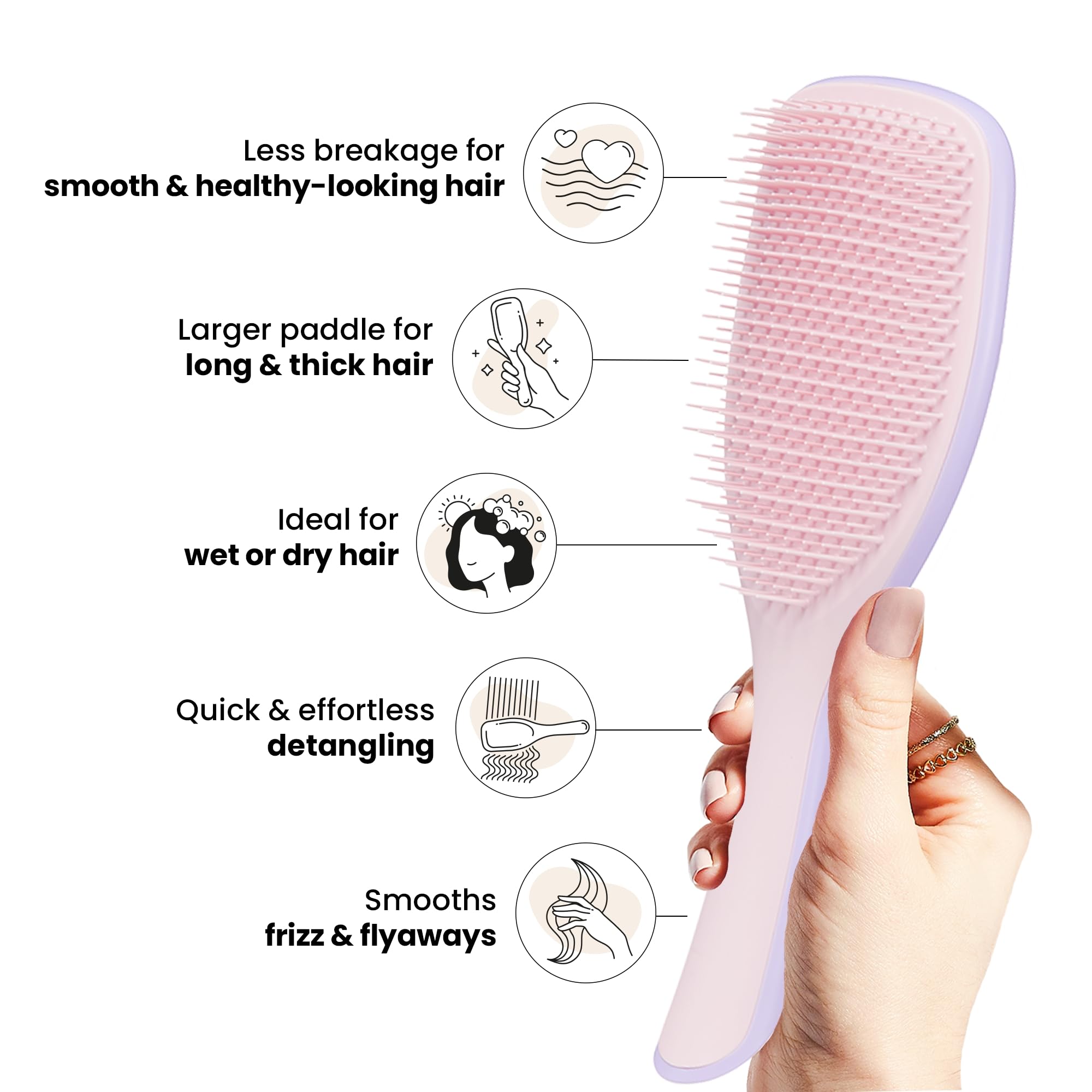 Foto 5 pulgar | Cepillo Tangle Teezer Ultimate Detangler Para Cabello Húmedo Y Seco - Venta Internacional.