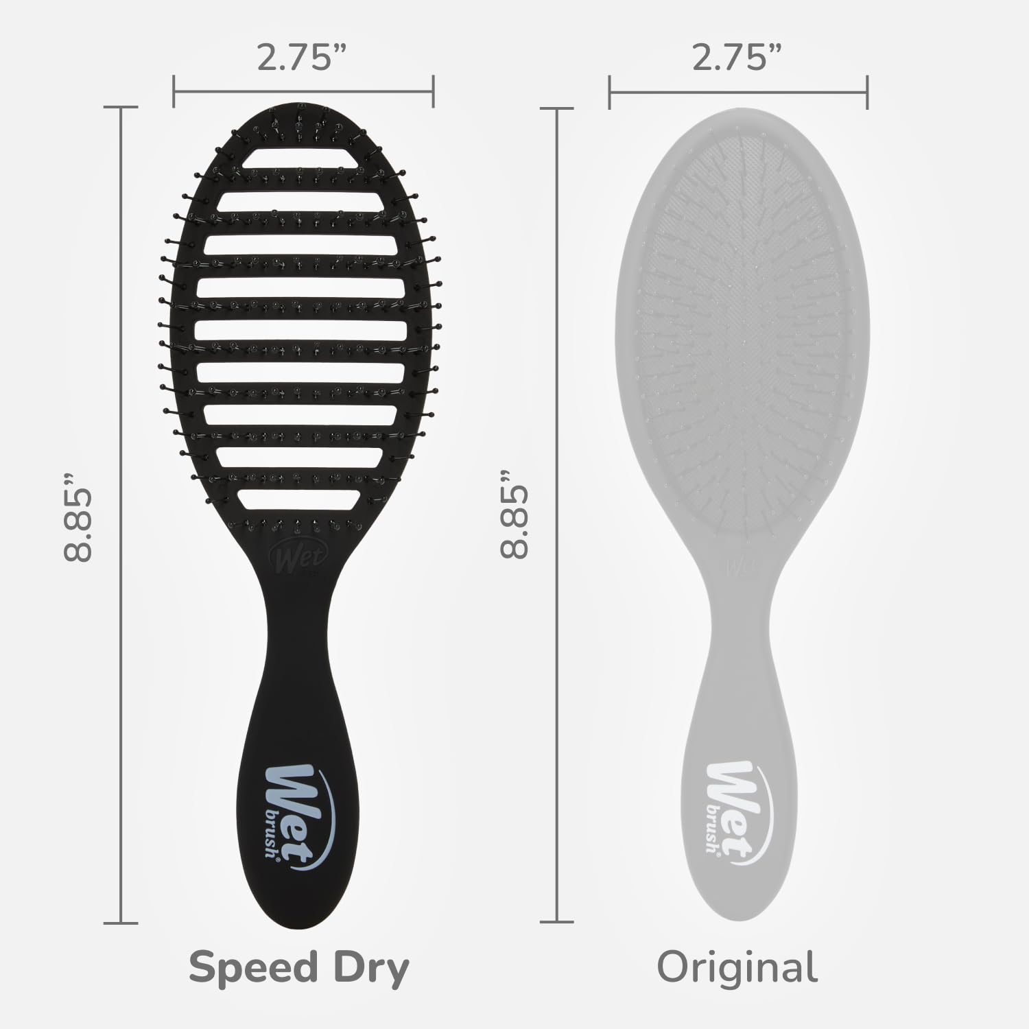Foto 4 | Cepillo De Pelo Húmedo  Secado Rápido  Negro  Escarcha  Diseño Ventilado - Venta Internacional.