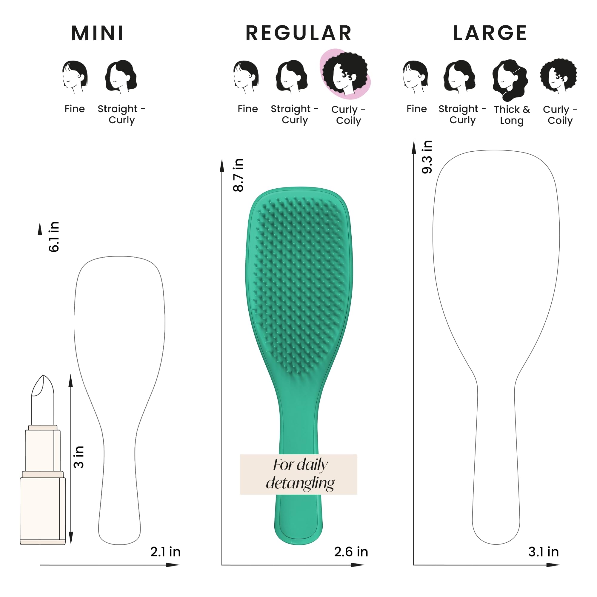 Foto 8 pulgar | Cepillo De Pelo Tangle Teezer Ultimate Detangler Para Cabello Rizado - Venta Internacional.
