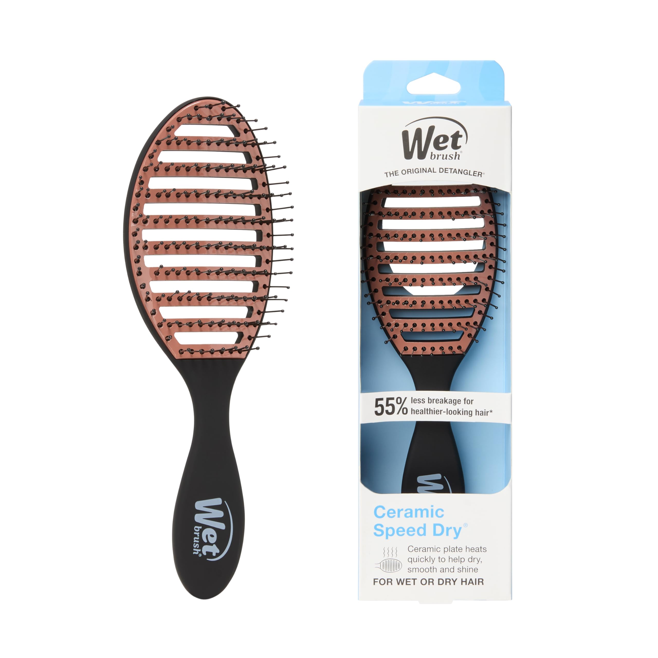 Foto 1 | Cepillo Para Cabello Húmedo  Cerámico  Secado Rápido  Negro - Venta Internacional.
