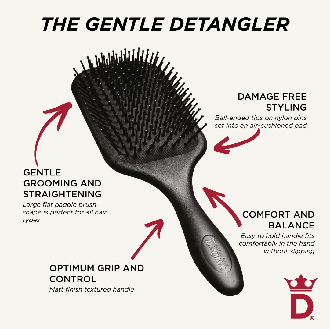 Foto 4 pulgar | Cepillo De Pelo Denman Paddle Cushion D83 Para Secar Con Secador - Venta Internacional.