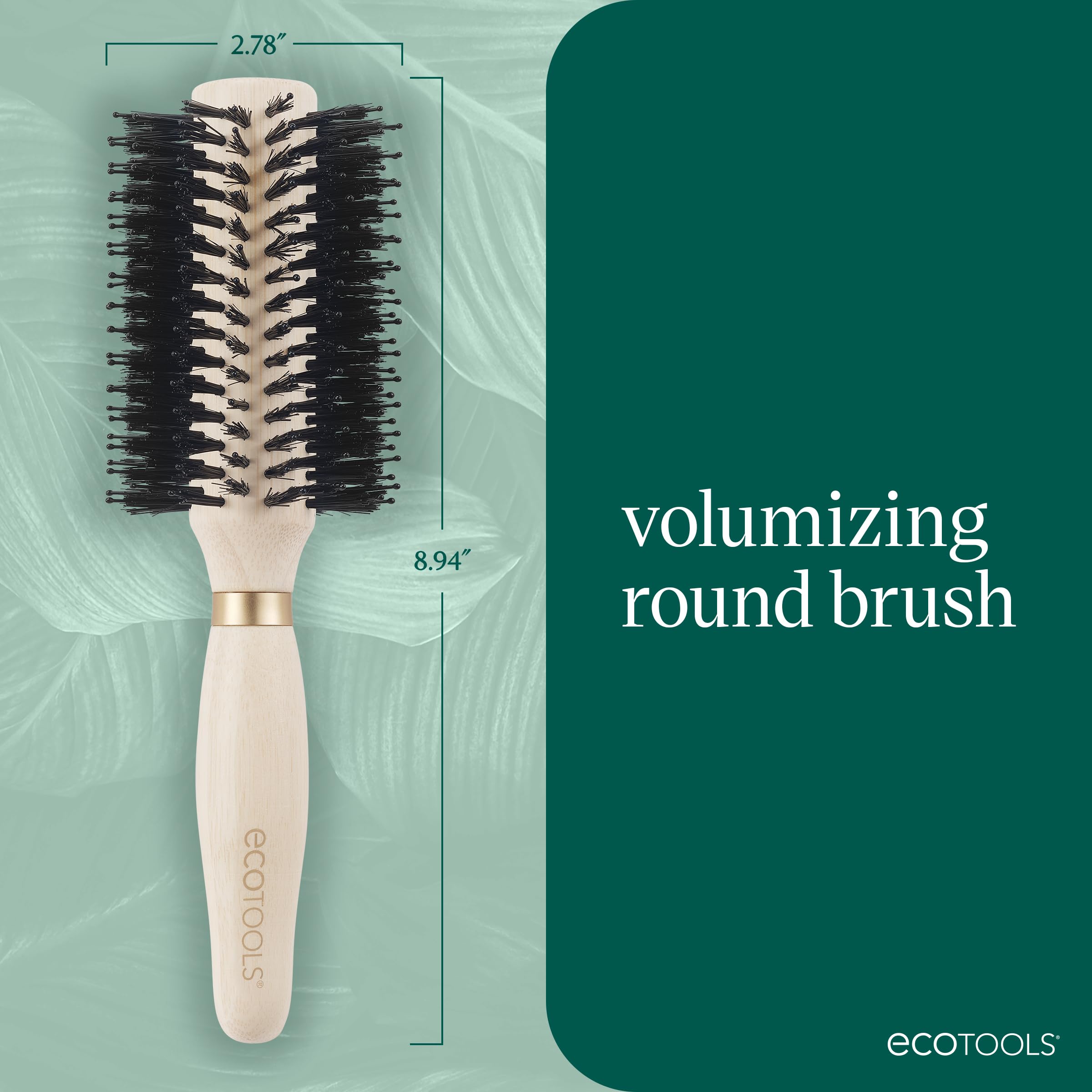 Foto 5 pulgar | Cepillo Para Cabello Ecotools  Voluminizador  Redondo  De Bambú  Vegano - Venta Internacional.