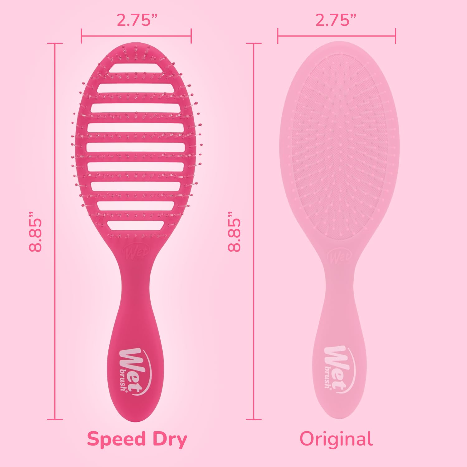 Foto 4 | Cepillo Para El Cabello  Cepillo Húmedo  Secado Rápido  Rosa  Escarcha  Diseño Ventilado - Venta Internacional.