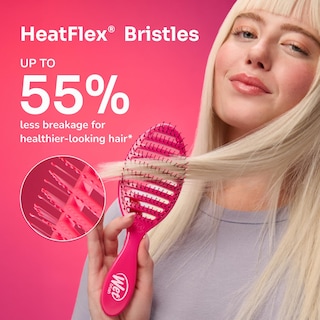 Foto 5 | Cepillo Para El Cabello Cepillo Húmedo Secado Rápido Rosa Escarcha Diseño Ventilado - Venta Internacional.