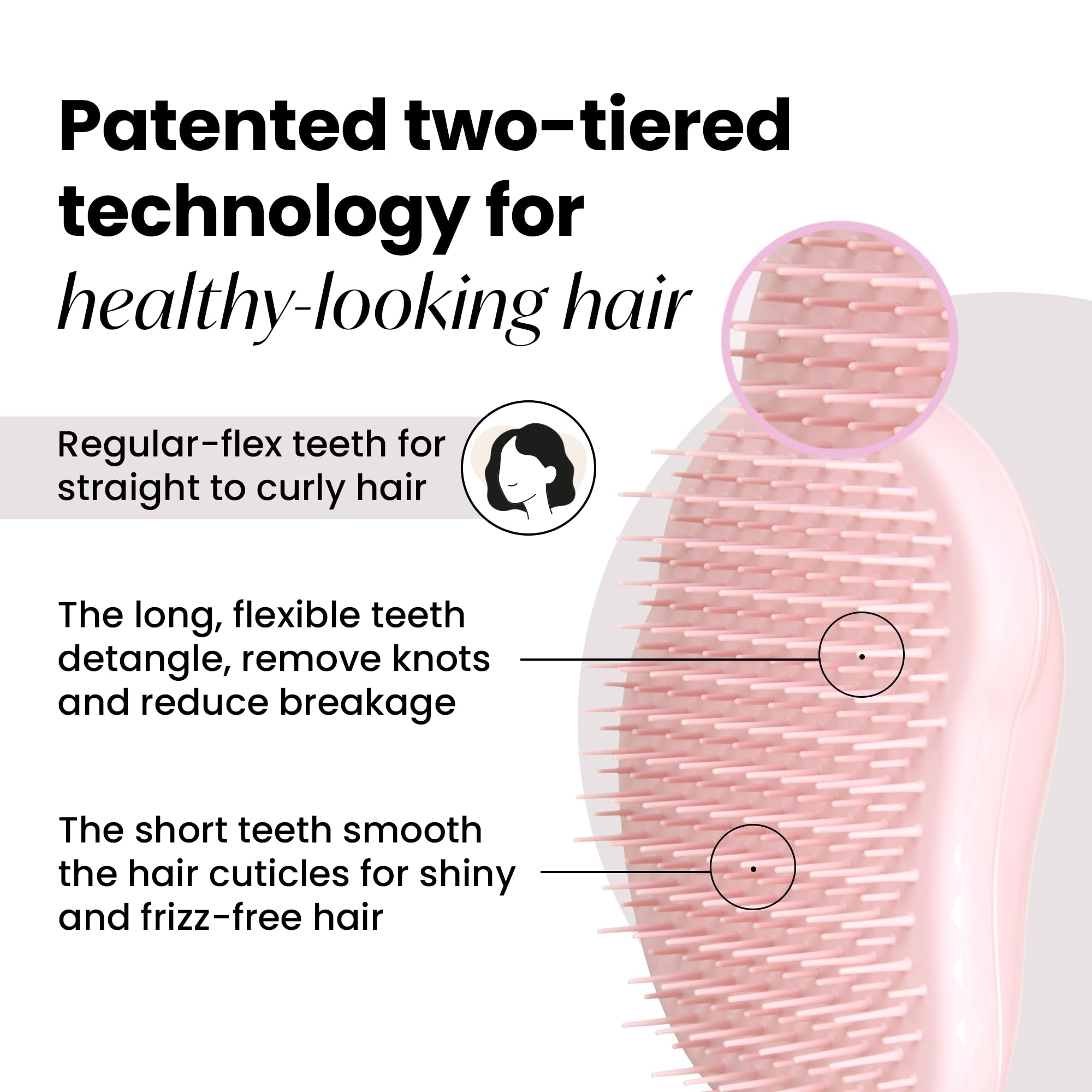 Foto 3 pulgar | Cepillo De Pelo Tangle Teezer Original Detangler Mini Millennial Pink - Venta Internacional.