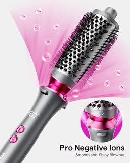 Foto 3 | Wavytal Heatwave Pro Cepillo Para Pelo Juego De Cepillos Térmicos Iónicos Bilaterales De Iones Negativos Con C