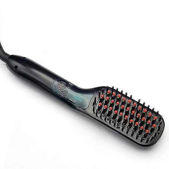 Foto 2 pulgar | Alisador De Pelo Huoguo  Cepillo De Cerámica Con Pantalla Lcd  Color Negro - Venta Internacional.