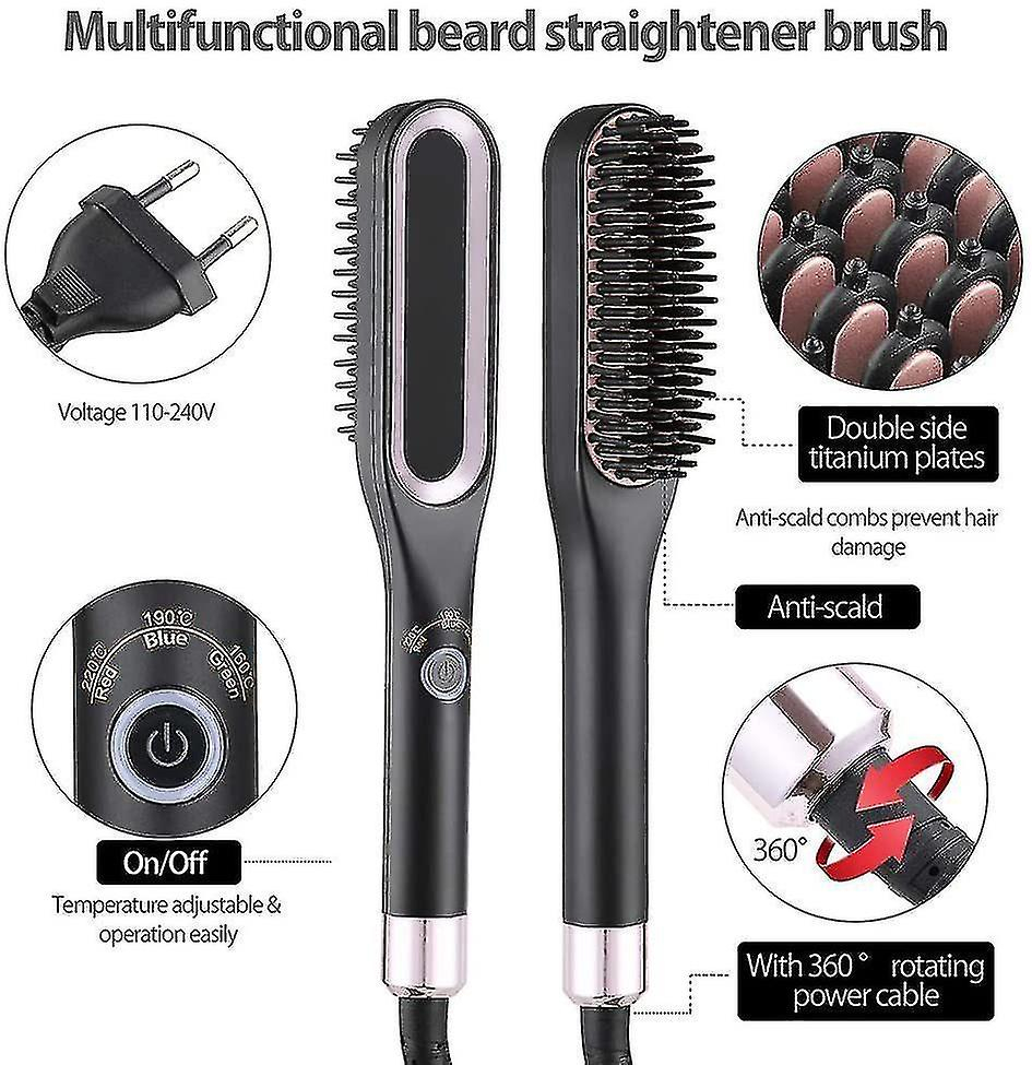 Foto 4 | Plancha De Pelo Huoguo Para Hombre  Antiquemaduras Para Barba Y Cabello - Venta Internacional.